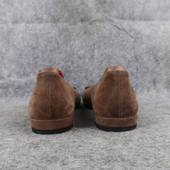 Stuart Weitzman Shoes Womens 6.5 Loafer Flats Slip On Cap Toe Suede Snake Career - Picture 8 of 16